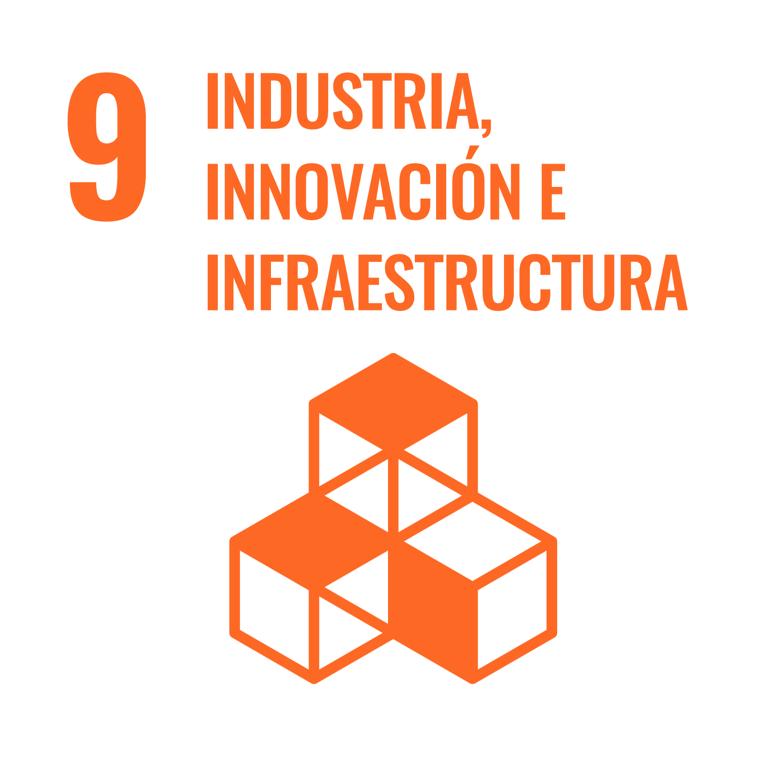 <p>Objetivo 9: Construir infraestructuras resilientes, promover la industrialización sostenible y fomentar la innovación</p>

